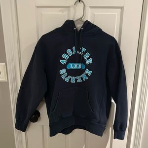 Supreme Reverse Navy Hoodie Size Small 100% Authentic good condition